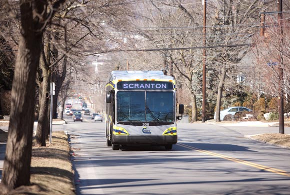 Transfers COLTS bus to Scranton