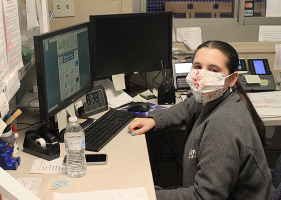 Our Customer Service Representatives stay safe wearing masks