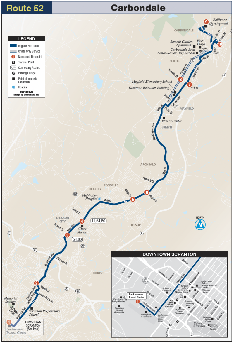 Colts Bus Map System 52 Carbondale – COLTS